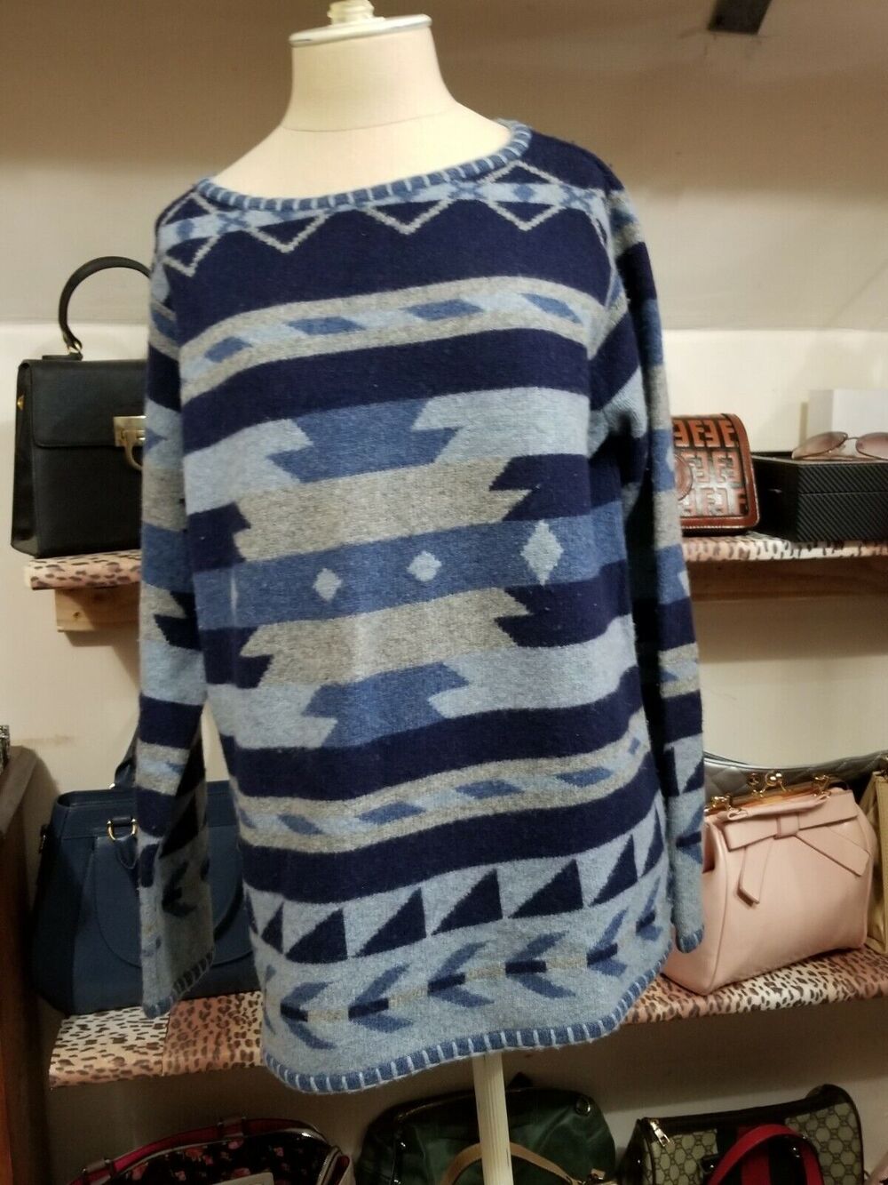 Jones New York Country Essentials 100% Lamb's Wool Sweater Vintage Size Small